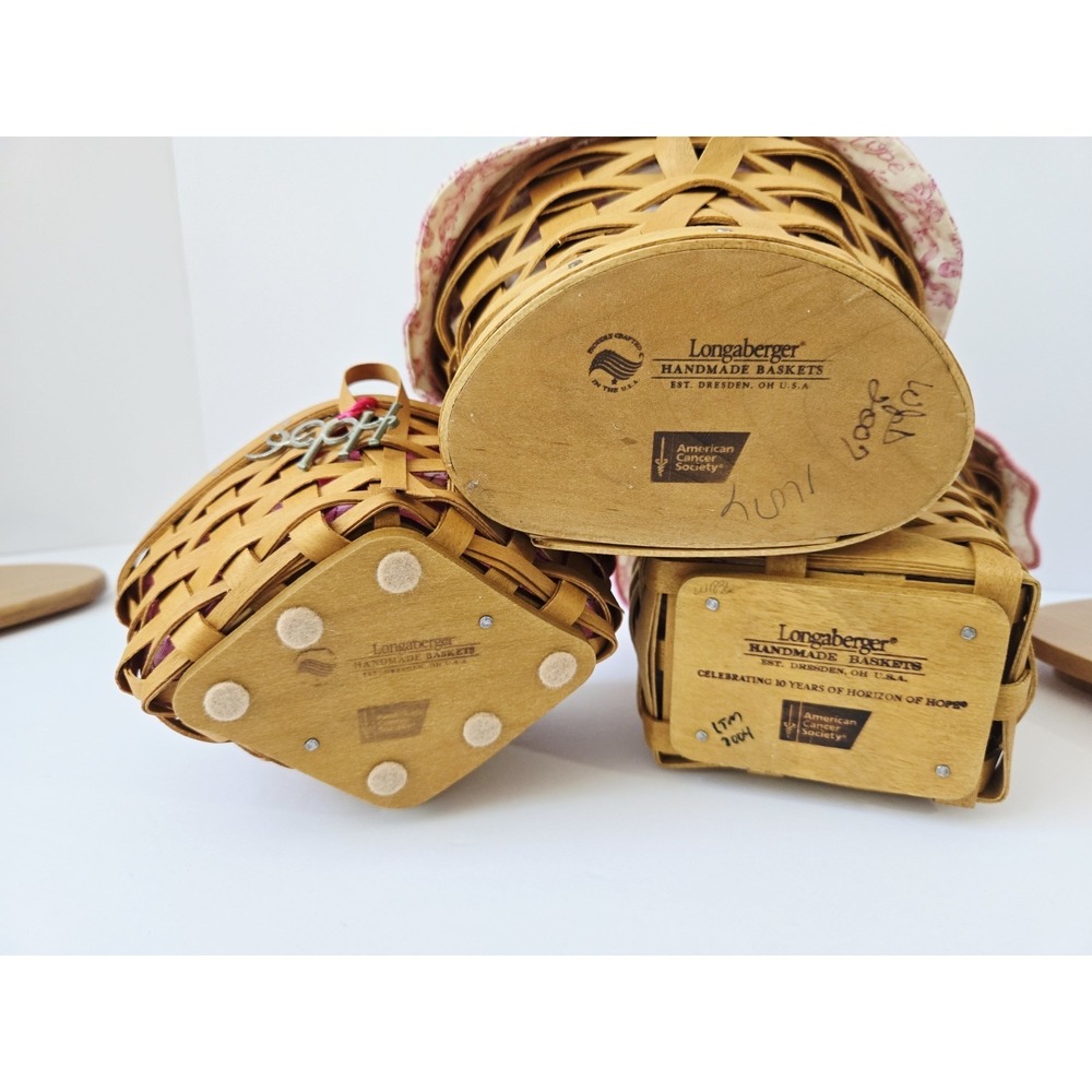 Longaberger Basket lot of 3 Horizon of Hope Cancer Society - Picture 5 of 5